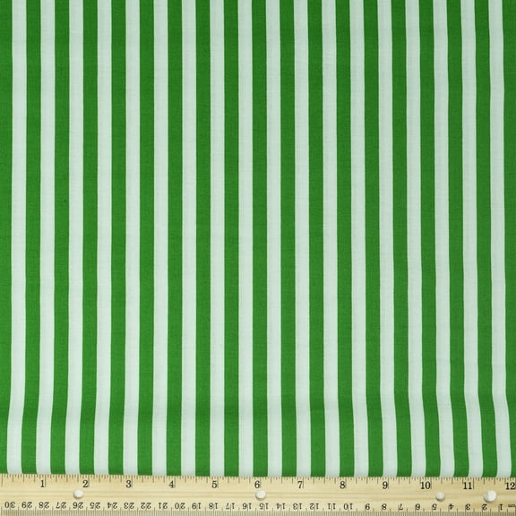 Waverly Inspirations Cotton 44" Alter Stripe Green Color Sewing Fabric by the Yard