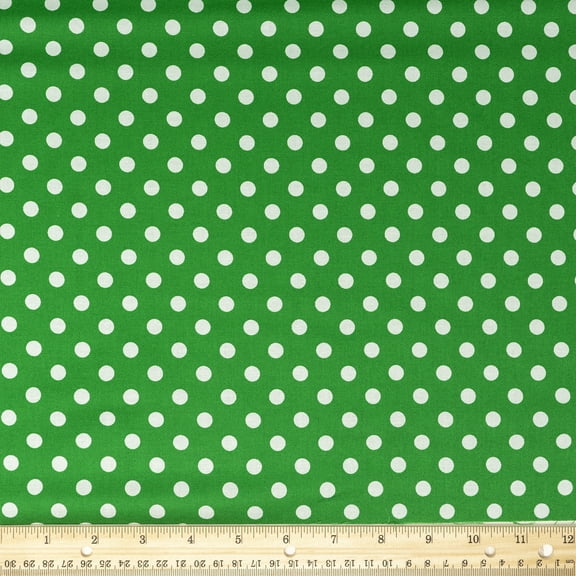 Waverly Inspirations Cotton 44" Big Dot Kelly Green Color Sewing Fabric by the Yard