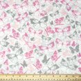 thumbnail image 1 of Waverly Inspirations 100% Cotton 44" Width Butterfly Carnation-Silver Color Sewing Fabric by the Yard, 1 of 2