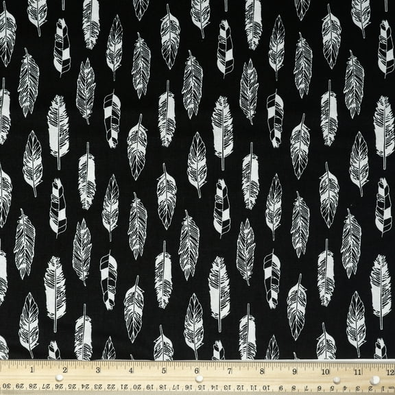 Waverly Inspirations Cotton 44" Feather Onxy Color Sewing Fabric by the Yard