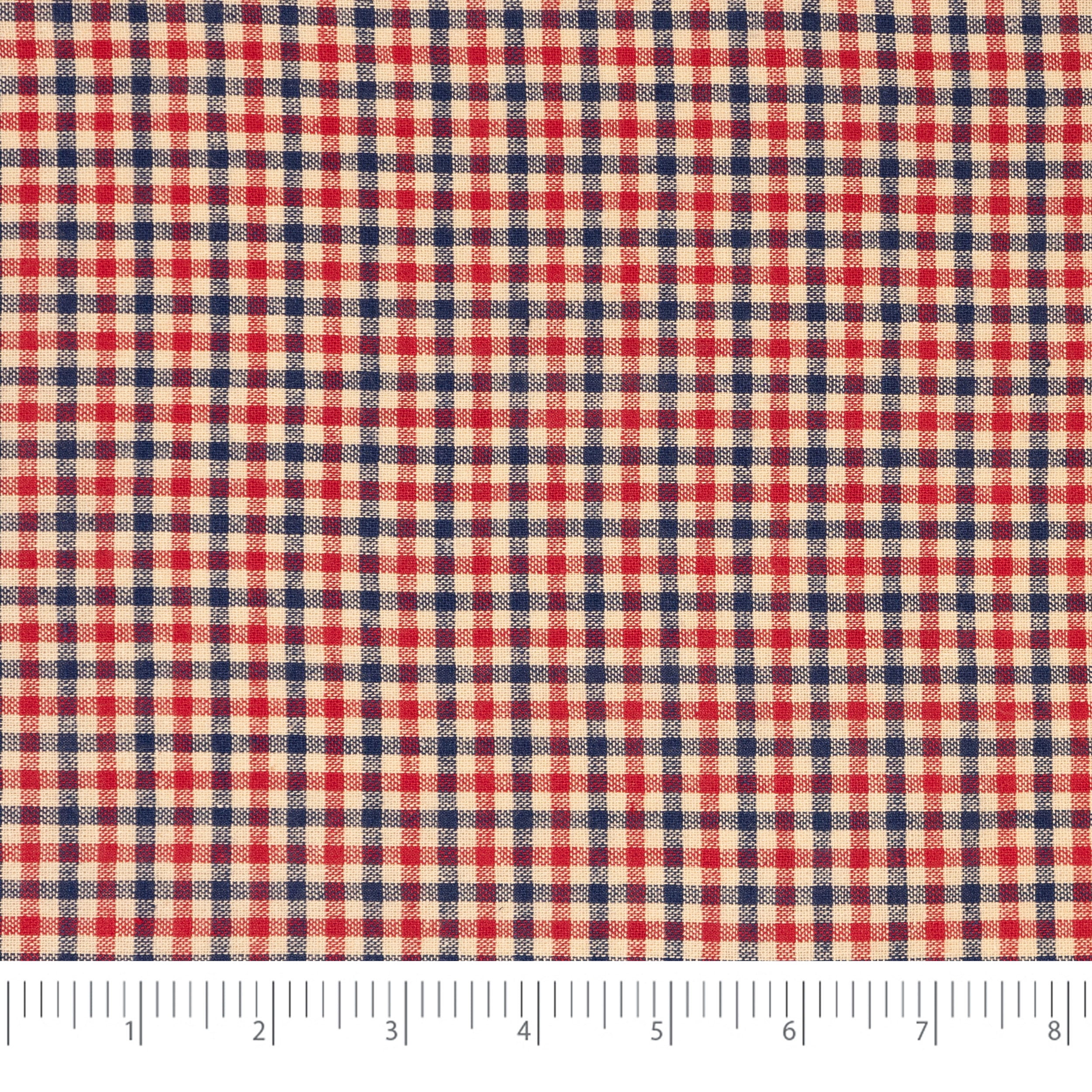 Waverly Inspirations Cotton 44" Homespun 1/8" Plaid Ink & Red Color Fabric by the Yard