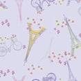 thumbnail image 1 of Waverly Inspirations 100% Cotton 44" Width Paris Print Carnation-Silver Color Sewing Fabric by the Yard, 1 of 2