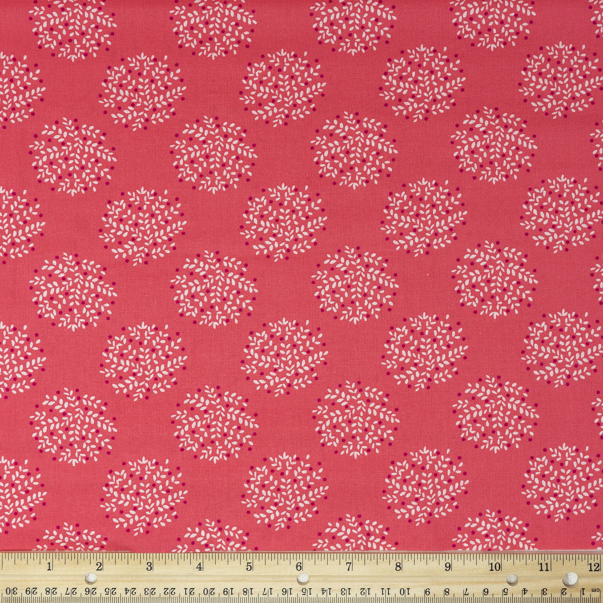 Waverly Inspirations Cotton 44" Snowball Coral Color Sewing Fabric by the Yard
