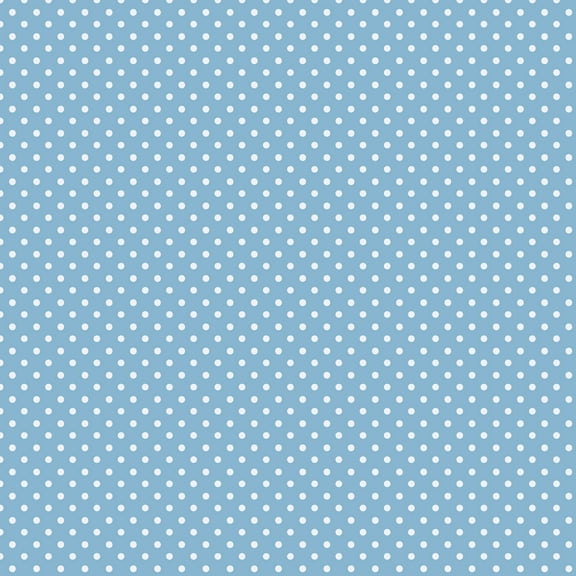 Waverly Inspirations Cotton Duck 44" Medium Dot Powder Blue Fabric, per Yard