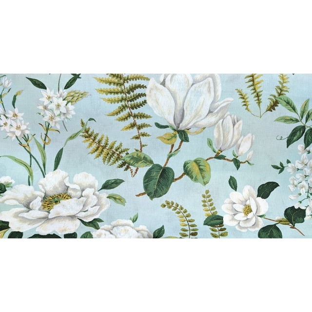Waverly Inspirations Cotton Duck 45" Jane Mosse Floral Dew Color Sewing Fabric by the Yard