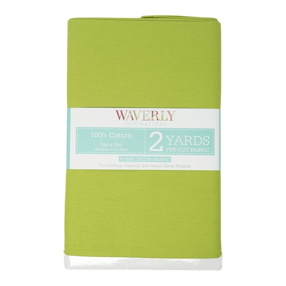 Waverly Inspirations 2 Yard Cut 100% Cotton Duck Solid Fabric, Spring Green, 45" Wide for Quilting & Sewing, 1 Piece