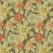 Waverly Inspirations 2 Yard Cut 100% Cotton Duck Print Fabric Garden Cocoa, 45\" Wide for Quilting & Sewing