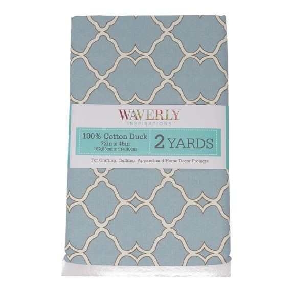 Waverly Inspirations 2 Yard Cut 100% Cotton Duck Print Fabric Gateway-Spa, 45" Wide for Quilting & Sewing