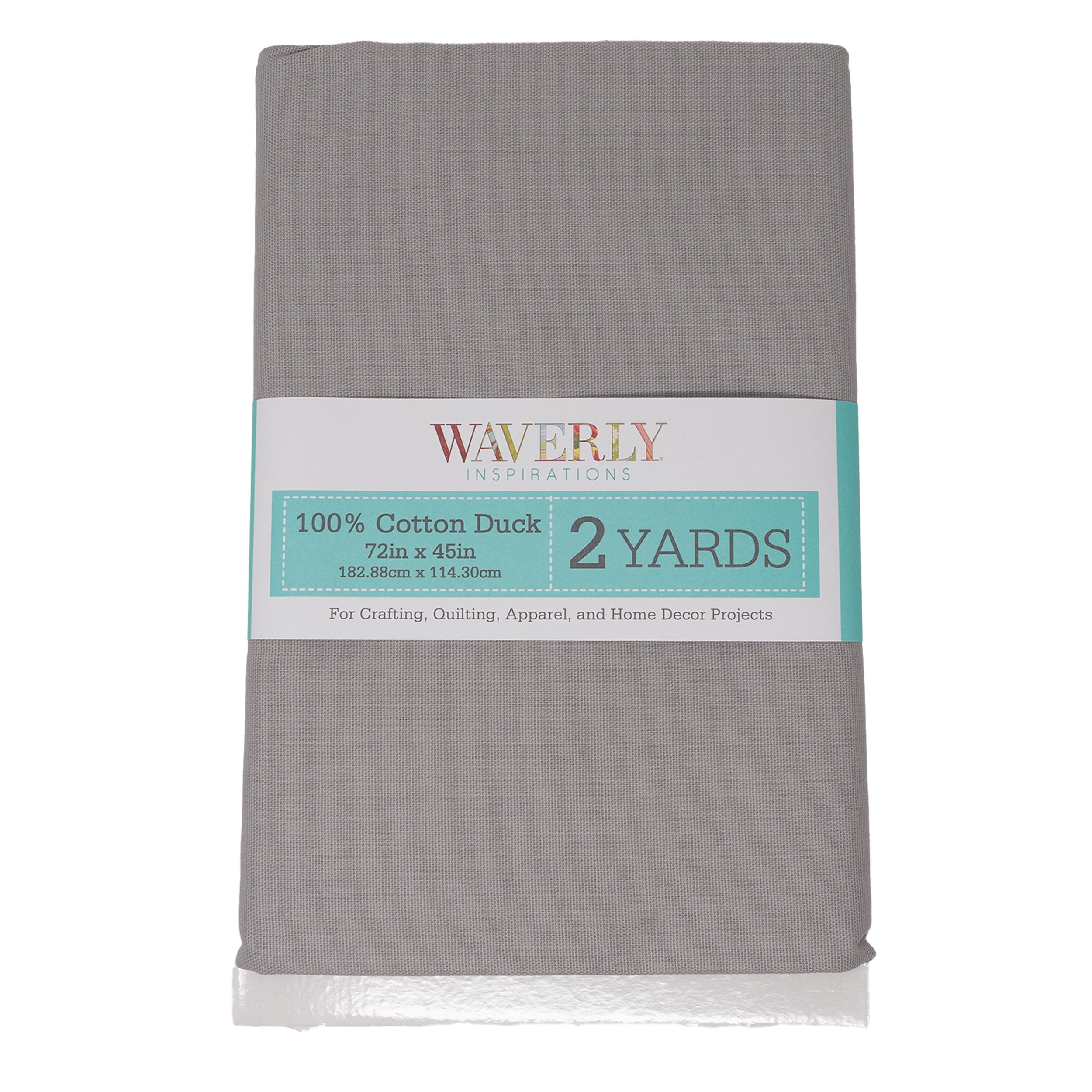 Waverly Inspirations 2 Yard Cut 100% Cotton Duck Solid Fabric Solid Light grey, 45" Wide for Quilting & Sewing