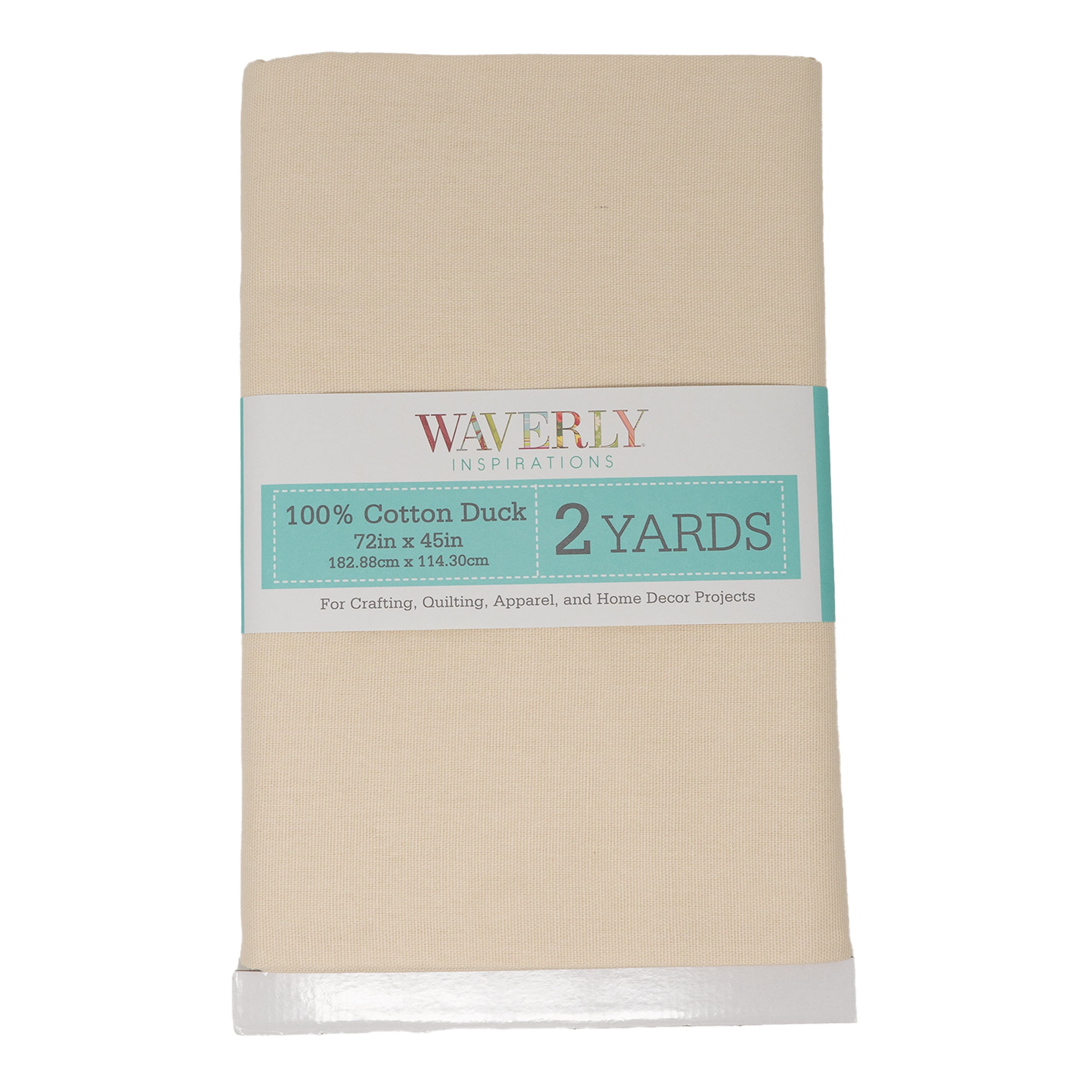 Waverly Inspirations 2 Yard Cut 100% Cotton Duck Solid Fabric Solid Milk, 45" Wide for Quilting & Sewing