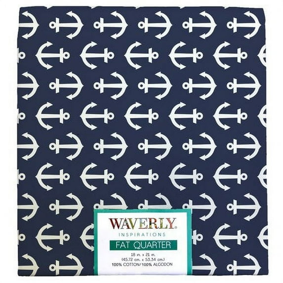 Waverly Inspirations Cotton Fat Quarter Anchor Ink Print 100% Cotton Fabric