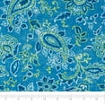 thumbnail image 1 of Waverly Inspirations, Home Decor, 100% Polyester, Water/Stain Resistant, Indoor/Outdoor Fabric - Print Width 54 Inch, Outdoor Paisley, Denim, Cut by Yard, 1 of 7
