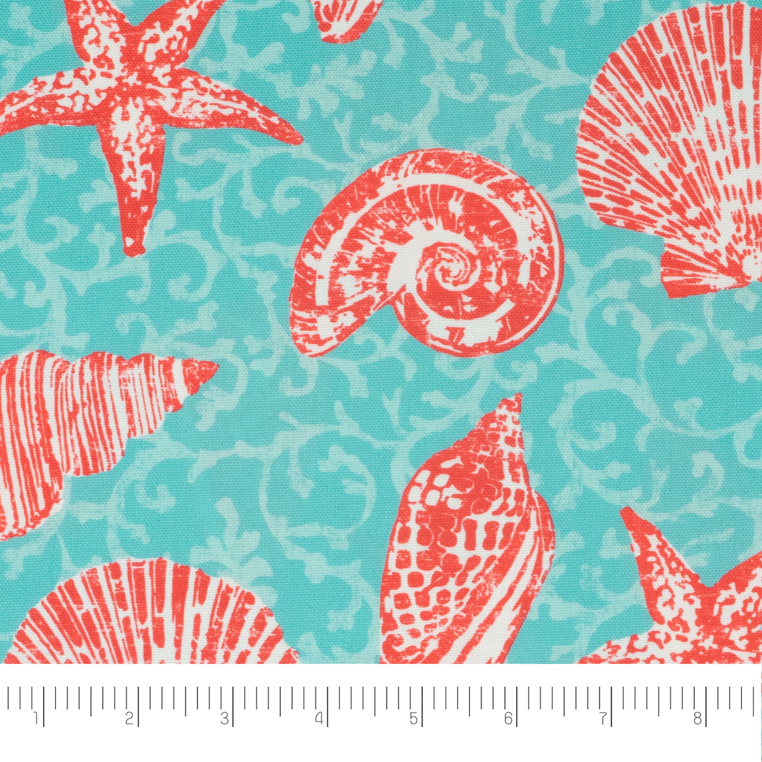 Waverly Inspirations Indoor/Outdoor Home Decor Fabric, 100% Polyester, 54 in Wide, Sea Shore Coral, Cut by Yard