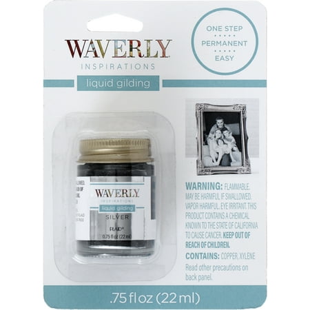 Waverly Inspirations Liquid Gilding, Brilliant Metallic Finish, Silver, .75 fl oz