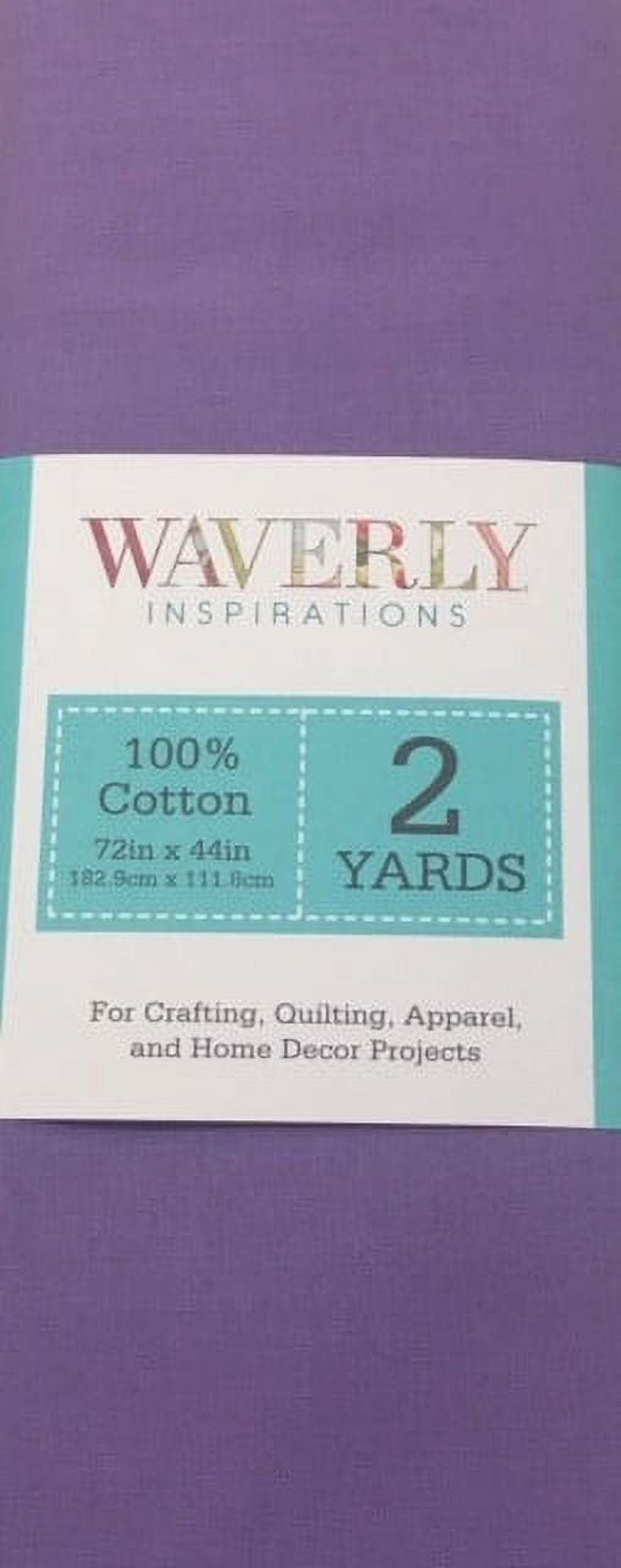 Waverly Inspirations 2 Yard Cut 100% Cotton Fabric Solid Wisteria Purple, 44" Wide for Quilting & Sewing
