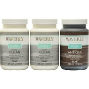 Waverly Inspirations Wax Paint Kit, Set of 3, 8 fl oz Each, Antique Brown and Clear