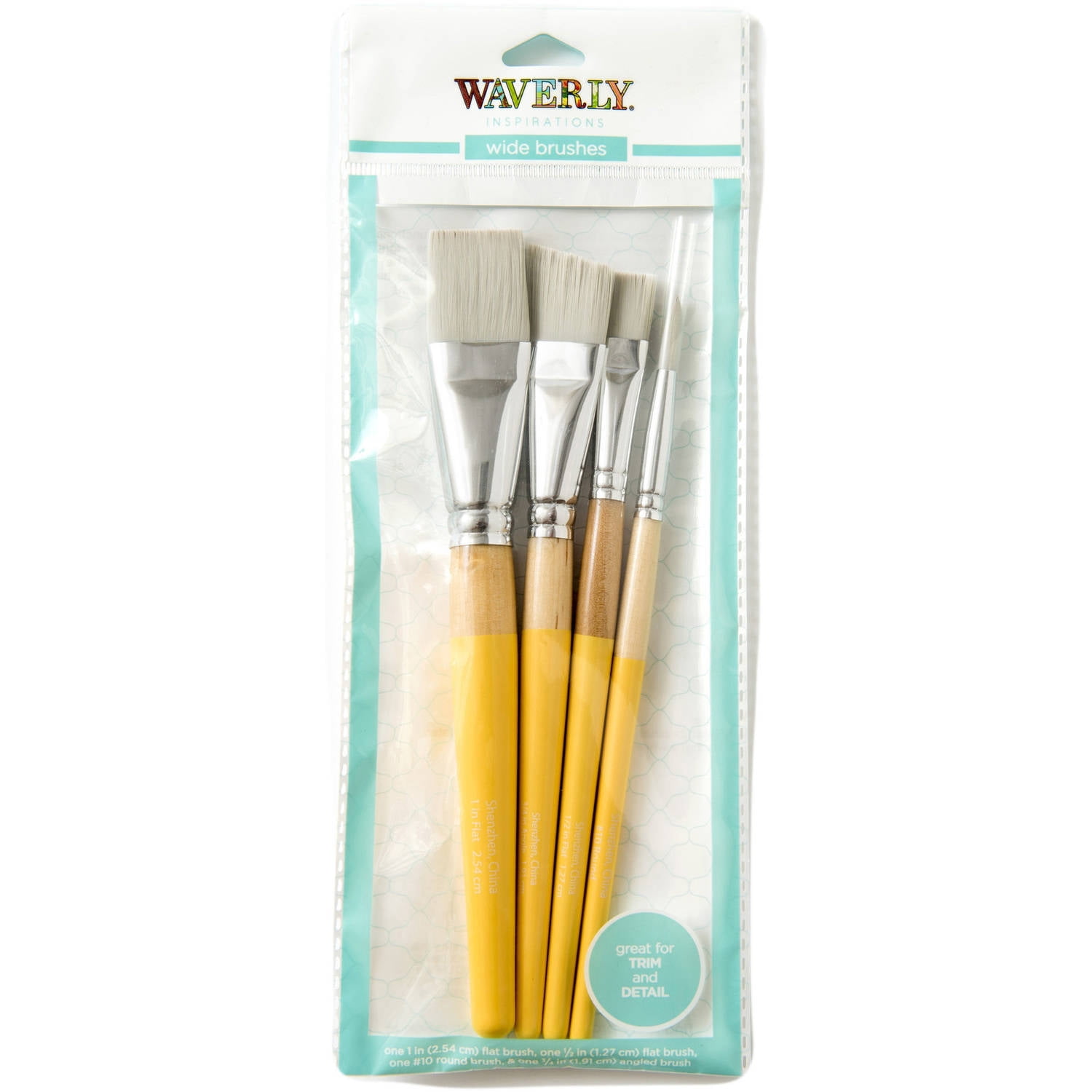 Waverly Inspirations Wide Brush Set, 4 Piece