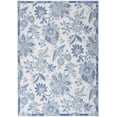 thumbnail image 1 of Nourison Machine Washable Floral Traditional Ivory Blue Area Rug, 5' x 7', 1 of 10