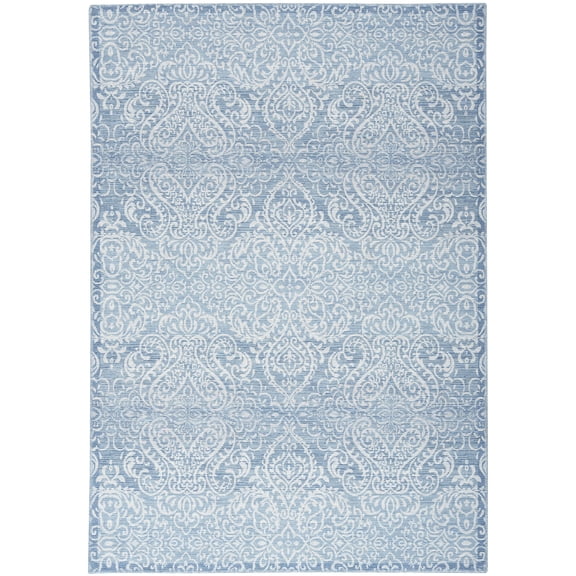 Waverly Machine Washable Moroccan Distressed Aqua Area Rug, 4' x 6'