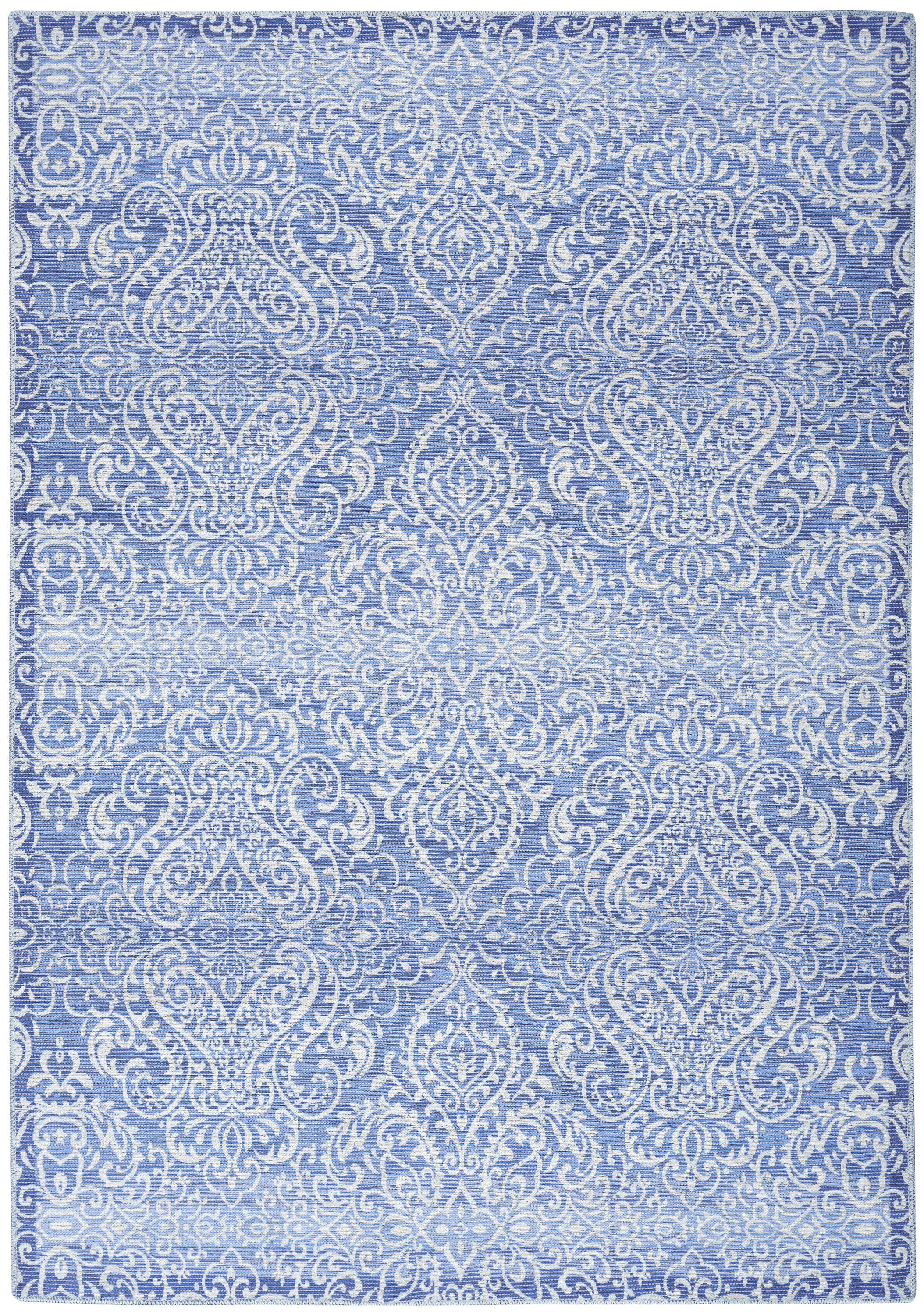 Waverly Machine Washable Moroccan Distressed Blue Area Rug, 5' x 7 ...