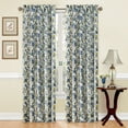 thumbnail image 1 of Waverly Navarra Porcelain Curtain Collection – Panel - 100% Polyester Jacquard - 52" X 84", 1 of 2