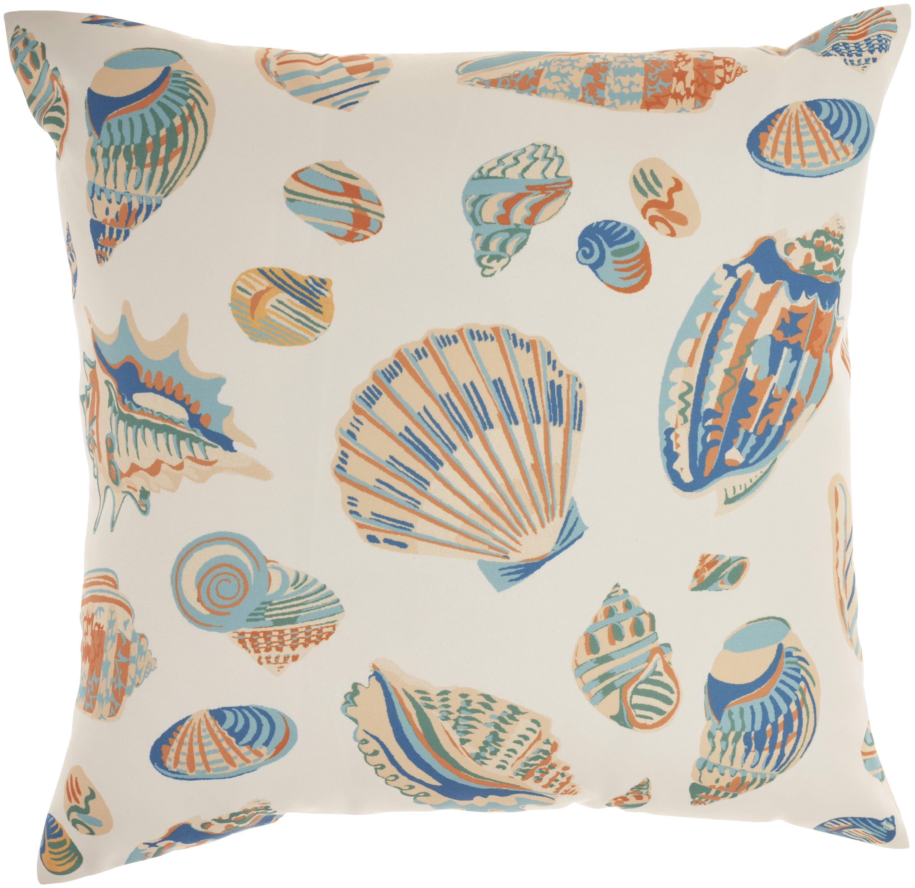 Waverly Pillows Low Tide 20" x 20" Ivory/Multi Indoor/Outdoor Washable