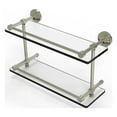 thumbnail image 1 of Waverly Place 16-in Double Glass Shelf with Gallery Rail in Polished Nickel, 1 of 5