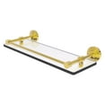 thumbnail image 1 of Waverly Place 16-in Tempered Glass Shelf with Gallery Rail in Polished Brass, 1 of 11