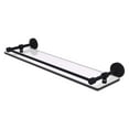 thumbnail image 1 of Waverly Place 22-in Tempered Glass Shelf with Gallery Rail in Matte Black, 1 of 11