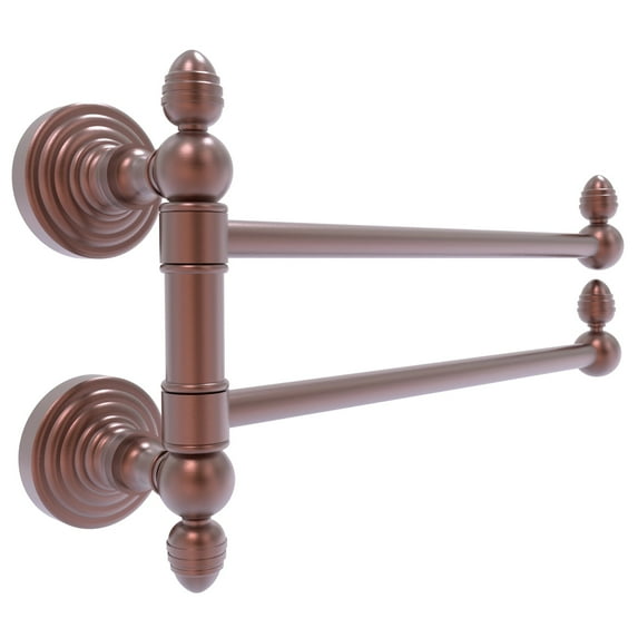 Waverly Place Collection 2 Swing Arm Towel Rail - Antique Copper