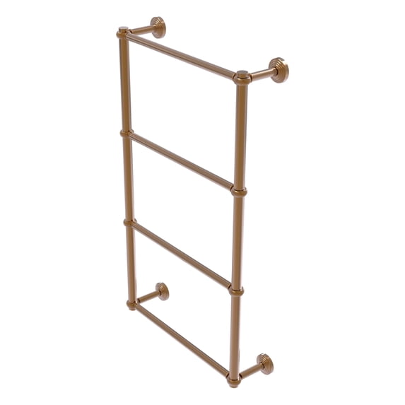 Waverly Place Collection 4 Tier Ladder Towel Bar with Twisted Accents - Brushed Bronze / 36 Inch