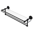 thumbnail image 1 of Waverly Place Collection Gallery Rail Glass Shelf with Towel Bar - Matte Black / 22 Inch, 1 of 3