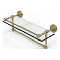 thumbnail image 1 of Waverly Place Collection Gallery Rail Glass Shelf with Towel Bar - Unlacquered Brass / 16 Inch, 1 of 3