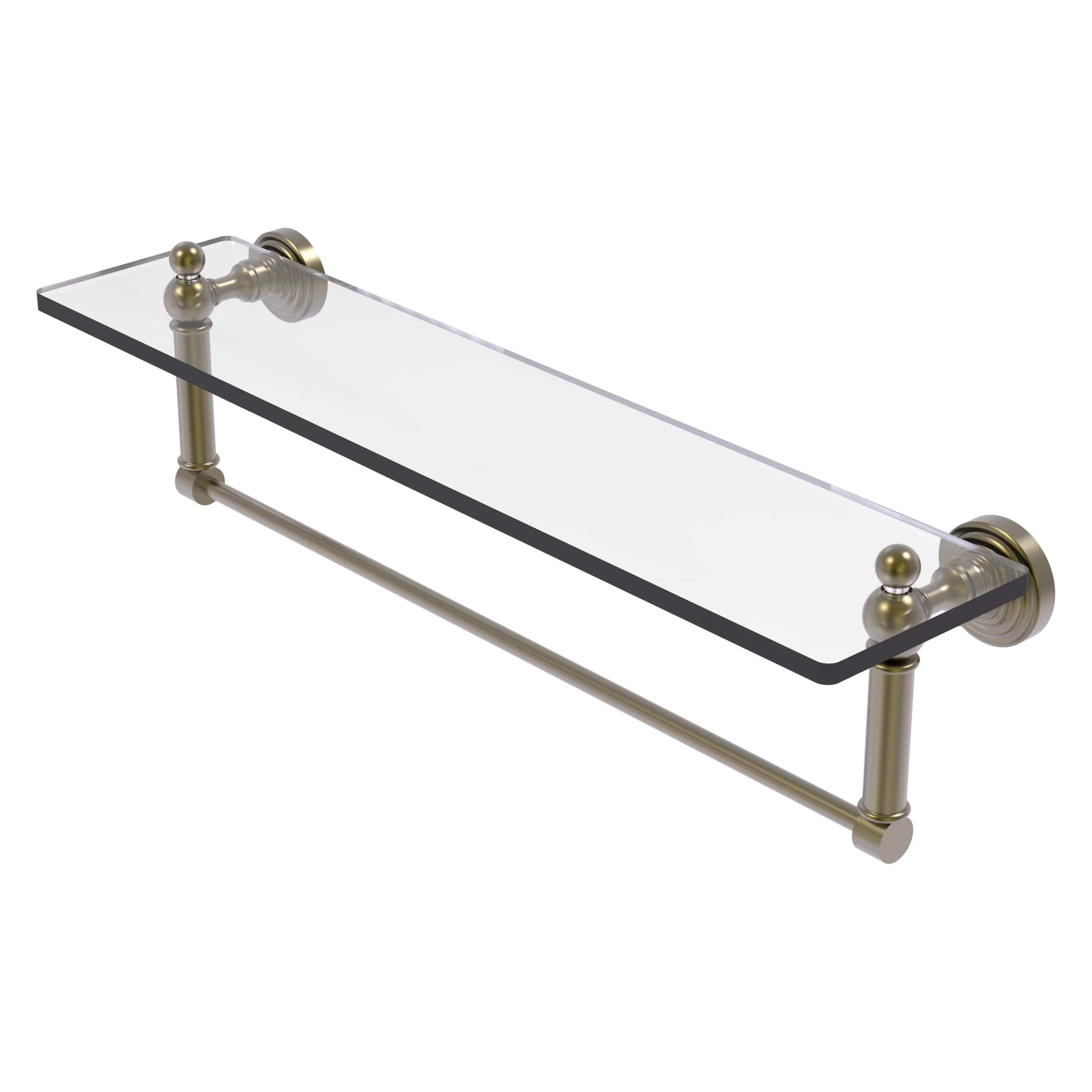 Allied Brass Waverly Place 24" Towel Bar With Hooks – Matte Black, Solid Brass, Integrated Hooks