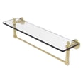 thumbnail image 1 of Waverly Place Collection Glass Vanity Shelf with Integrated Towel Bar - Satin Brass / 22 Inch, 1 of 11