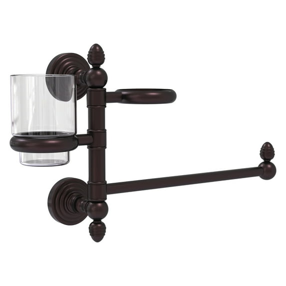 Waverly Place Collection Hair Dryer Holder and Organizer in Antique Bronze