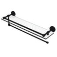 thumbnail image 1 of Waverly Place Collection Paper Towel Holder with Gallery Rail Glass Shelf - Matte Black / 22 Inch, 1 of 2
