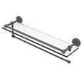 thumbnail image 1 of Waverly Place Collection Paper Towel Holder with Gallery Rail Glass Shelf - Matte Gray / 22 Inch, 1 of 2