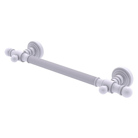 Waverly Place Collection Reeded Grab Bar - Matte White / 32 Inch