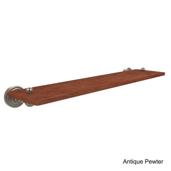 Waverly Place Collection Solid IPE Ironwood Shelf - Antique Pewter / 22 Inch