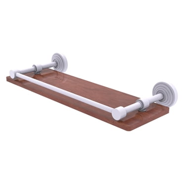 Allied Brass Washington Square Satin Nickel Collection 16-in Solid IPE Ironwood Shelf 330924803
