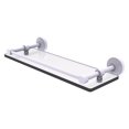 thumbnail image 1 of Waverly Place Collection Tempered Glass Shelf with Gallery Rail - Matte White / 16 Inch, 1 of 11
