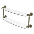 thumbnail image 1 of Waverly Place Collection Two Tiered Glass Shelf - Antique Brass / 24 Inch, 1 of 11