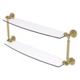 thumbnail image 1 of Waverly Place Collection Two Tiered Glass Shelf - Unlacquered Brass / 24 Inch, 1 of 11