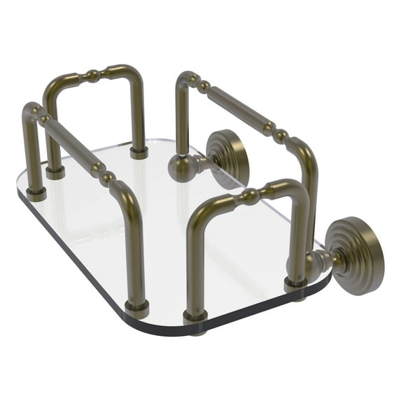 Waverly Place Wall Mounted Guest Towel Holder in Antique Brass
