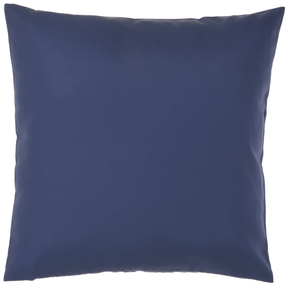 Nourison Solid 20" x 20" Navy Indoor/Outdoor Washable Throw Pillow