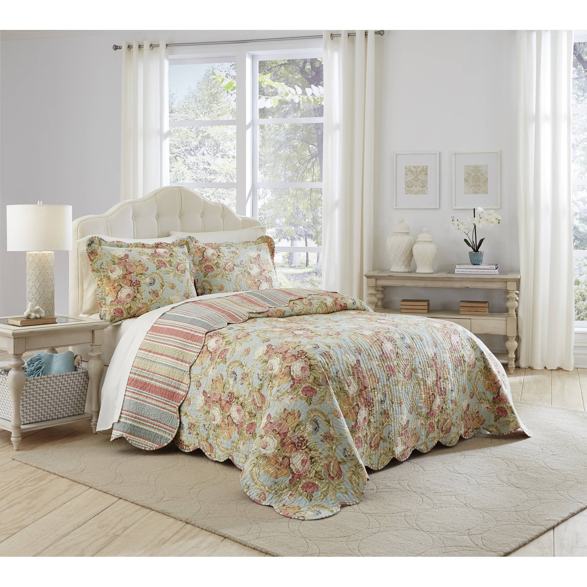 Waverly Spring Bling 3-Piece Bedspread Collection - Walmart.com