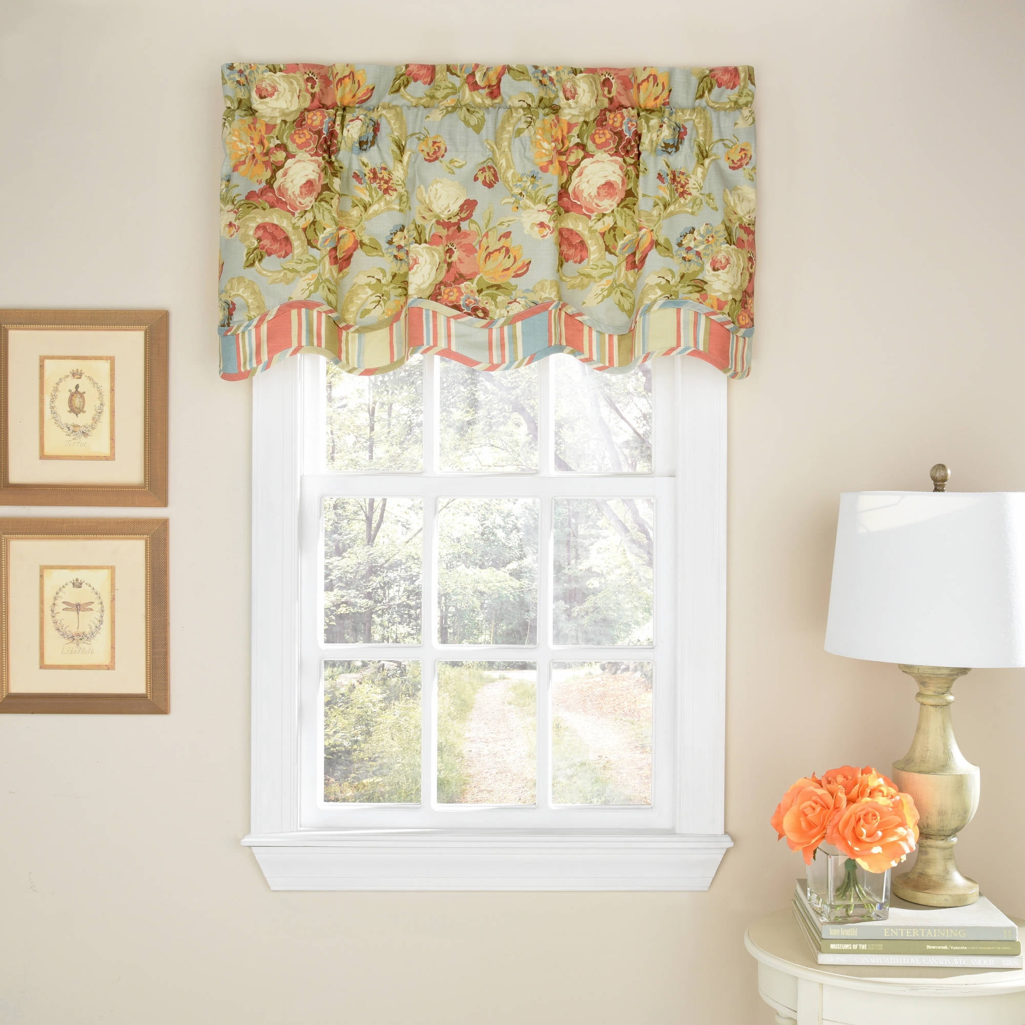 Spring Bling Multicolor Floral Cotton Rod Pocket Valance