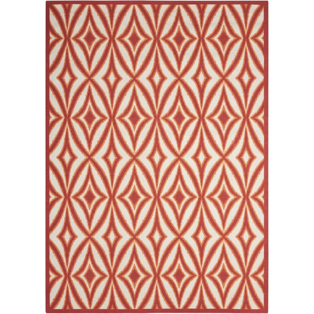 Campari Diamond 5' x 7' Tufted Silk Blend Indoor/Outdoor Rug