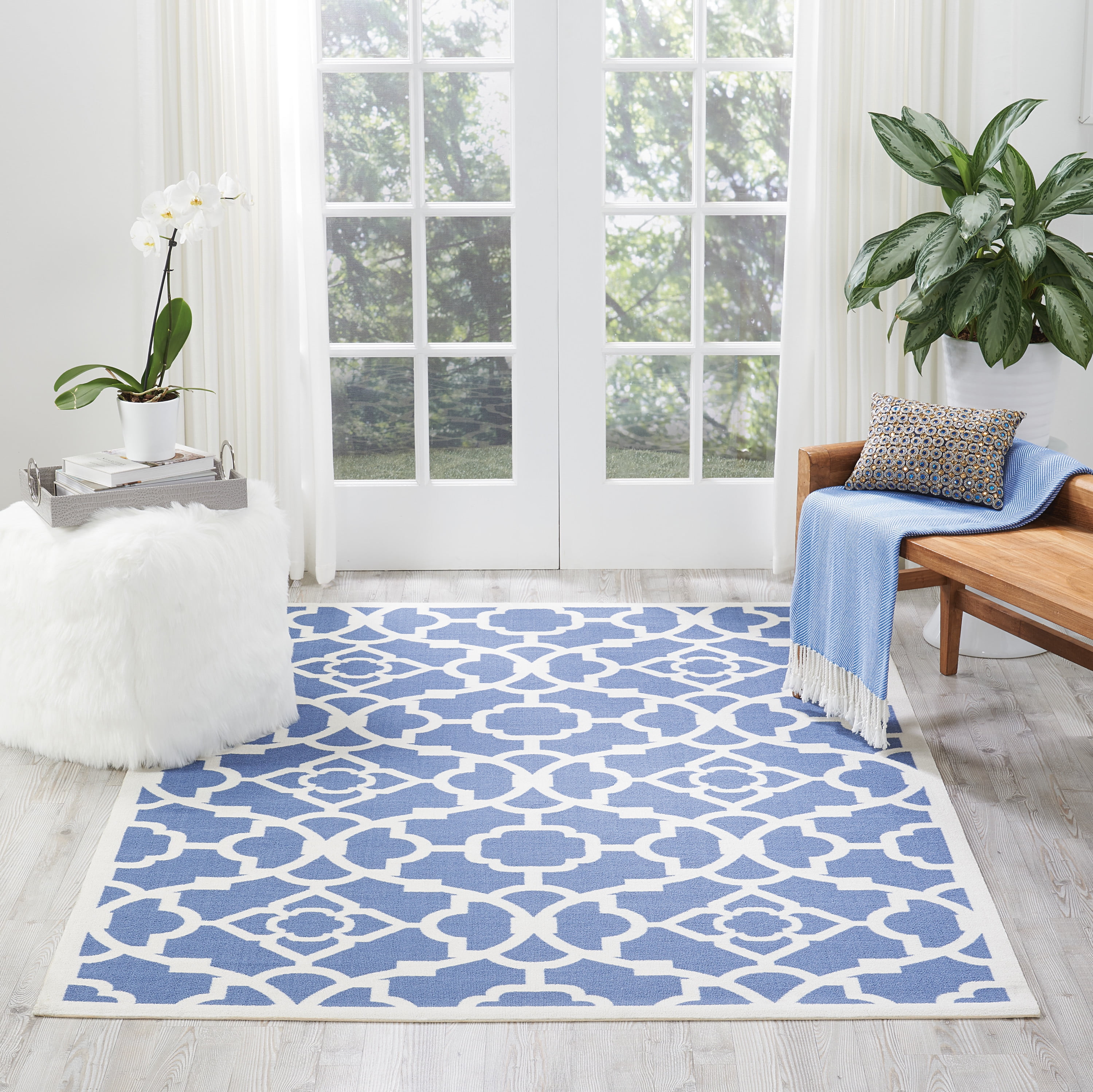 Nourison Sun N' Shade Indoor/Outdoor Lapis 5'3